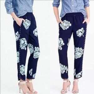 J crew floral crop dress pants Sz 4(3)